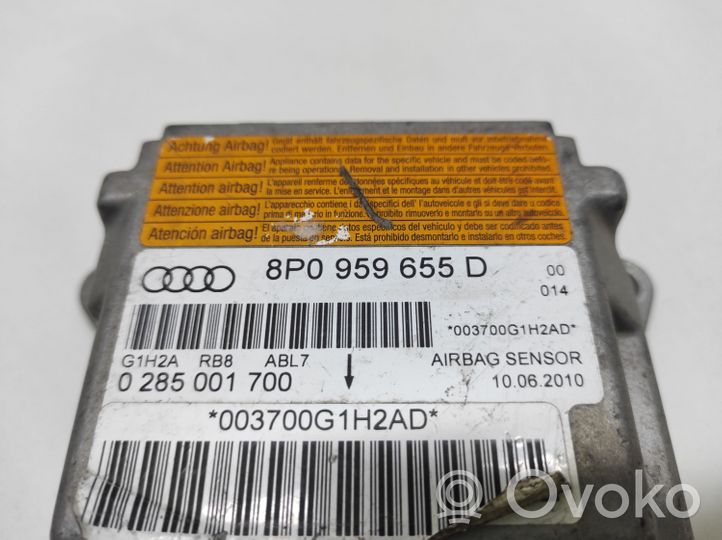 Audi A3 S3 8P Turvatyynyn ohjainlaite/moduuli 8P0959655D