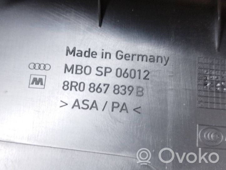 Audi Q5 SQ5 Osłona / Listwa podsufitki bagażnika 8R0867839B