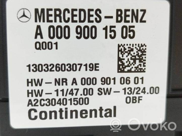 Mercedes-Benz S W222 Polttoaineen ruiskutuspumpun ohjainlaite/moduuli A0009001505