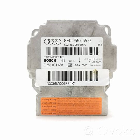 Audi A4 S4 B7 8E 8H Oro pagalvių valdymo blokas 8E0959655G