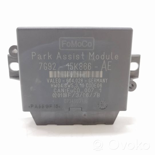 Ford Mondeo MK IV Pysäköintitutkan (PCD) ohjainlaite/moduuli 7G9215K866AE