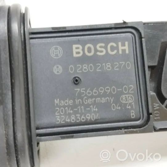 BMW 6 F12 F13 Przepływomierz masowy powietrza MAF 7566990