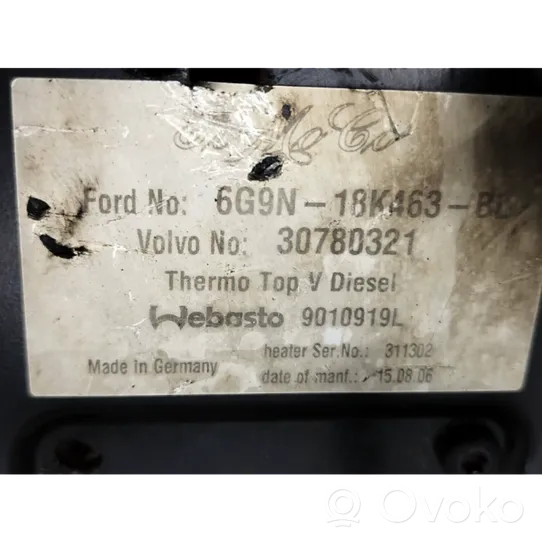 Ford S-MAX Autonominis šildytuvas (webasto) 6G9N18K463BL