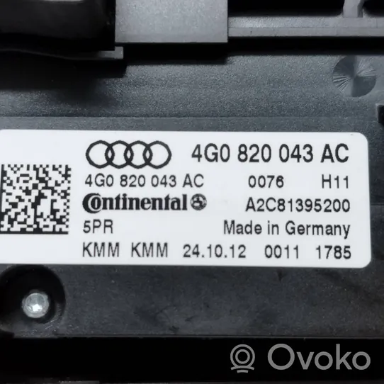 Audi A6 Allroad C7 Ilmastoinnin ohjainlaite 4G0820043AC