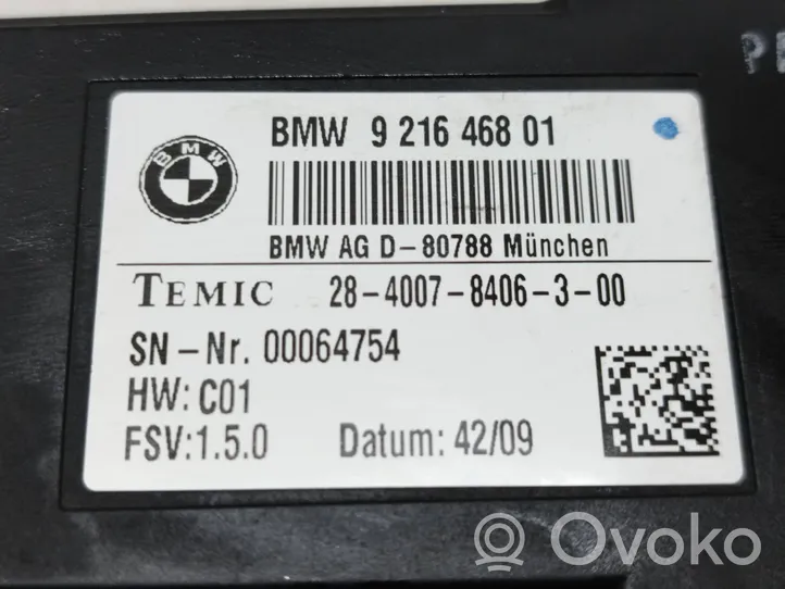 BMW 5 F10 F11 Moduł / Przekaźnik podgrzewania foteli 9216468