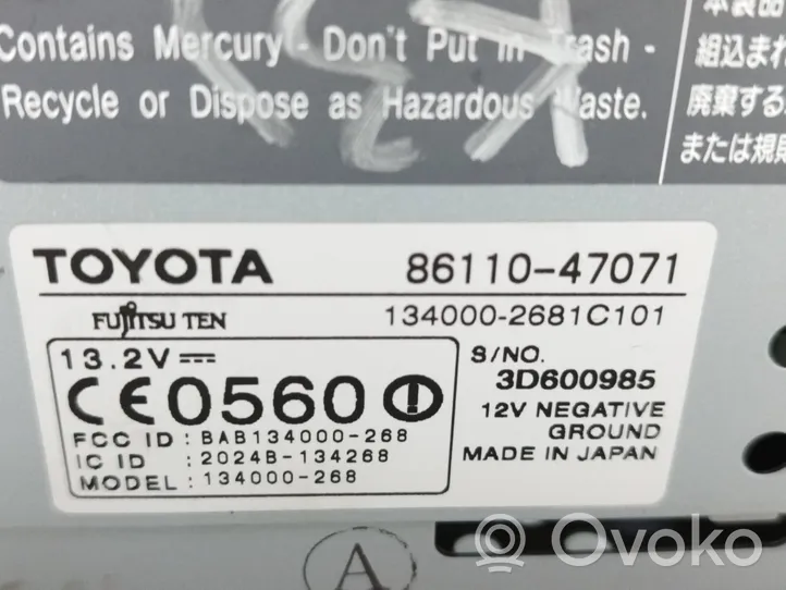 Toyota Prius (XW20) Screen/display/small screen 8611047071