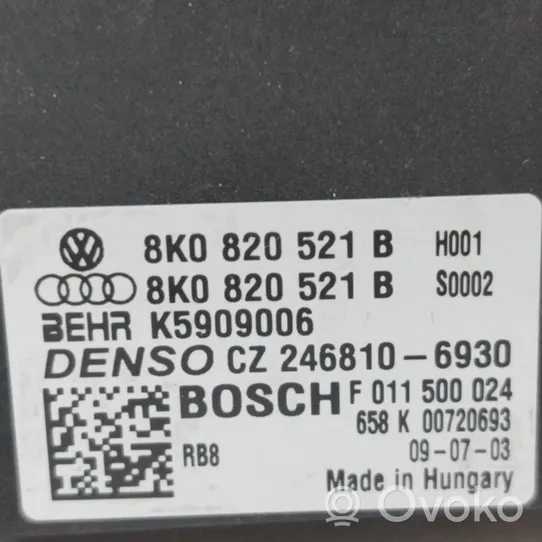 Audi Q5 SQ5 Lämpöpuhaltimen moottorin vastus 8K0820521B