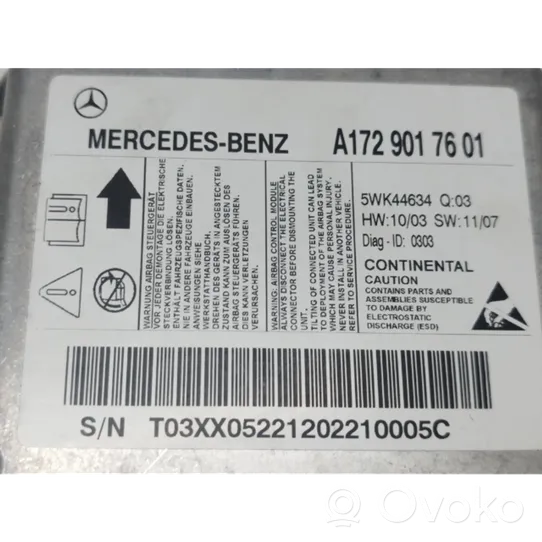 Mercedes-Benz SLK R172 Sterownik / Moduł Airbag A1729017601