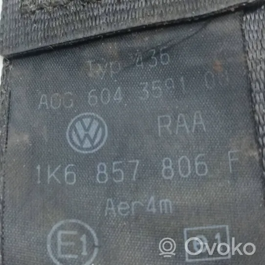 Volkswagen Golf V Takaistuimen turvavyö 1K6857806F