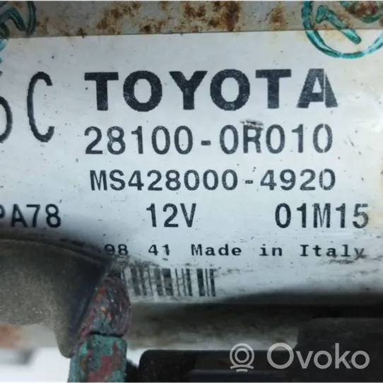 Toyota Avensis T270 Käynnistysmoottori 281000R010