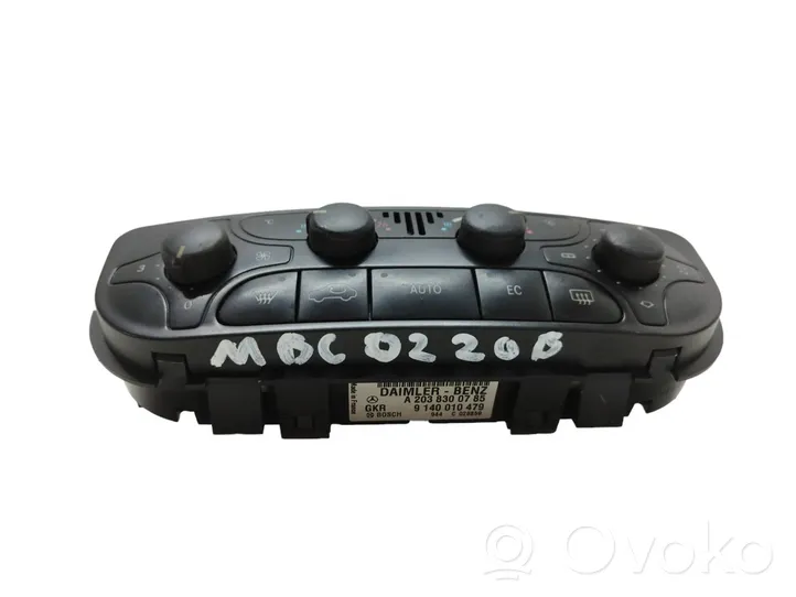 Mercedes-Benz C W203 Centralina del climatizzatore A2038300785