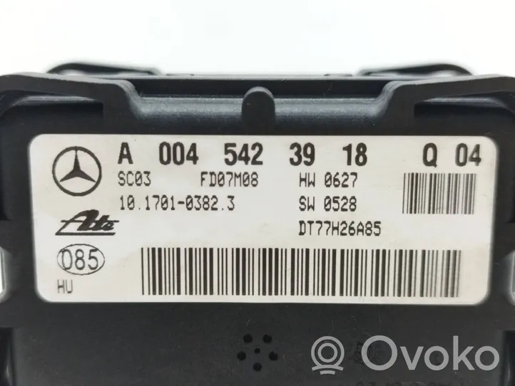 Mercedes-Benz S W221 Sensore di imbardata accelerazione ESP A0045423918