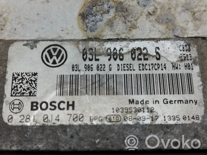 Volkswagen Scirocco Moottorin ohjainlaite/moduuli 03L906022S