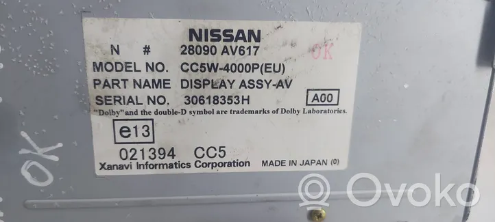 Nissan Primera Panel / Radioodtwarzacz CD/DVD/GPS 28090AV617