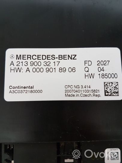 Mercedes-Benz A W177 Muut ohjainlaitteet/moduulit A2139003217