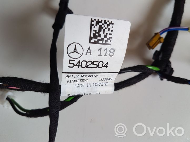 Mercedes-Benz CLA C118 X118 Faisceau de câblage de porte arrière A1185402504