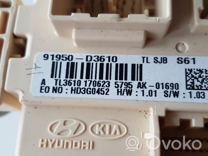 Hyundai Tucson TL Ramka / Moduł bezpieczników 91950D3610
