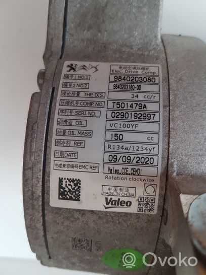 Citroen C5 Aircross Compressore aria condizionata (A/C) (pompa) 9840203080