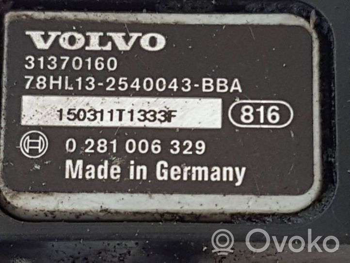 Volvo XC60 Czujnik ciśnienia spalin 31370160