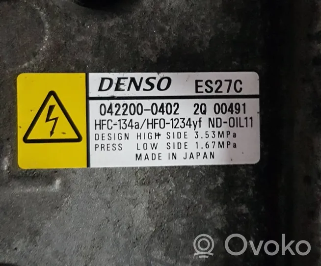 Lexus CT 200H Compressore aria condizionata (A/C) (pompa) 0422000402