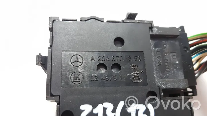 Mercedes-Benz E W212 Przyciski sterowania fotela A2048701858