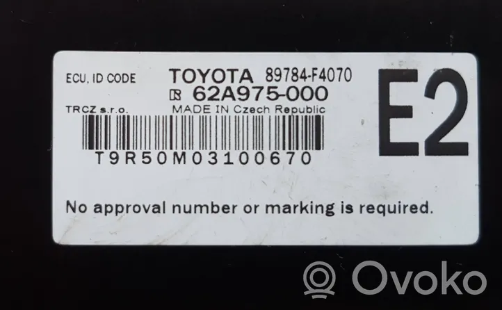 Toyota C-HR Immobilizer control unit/module 89784F4070