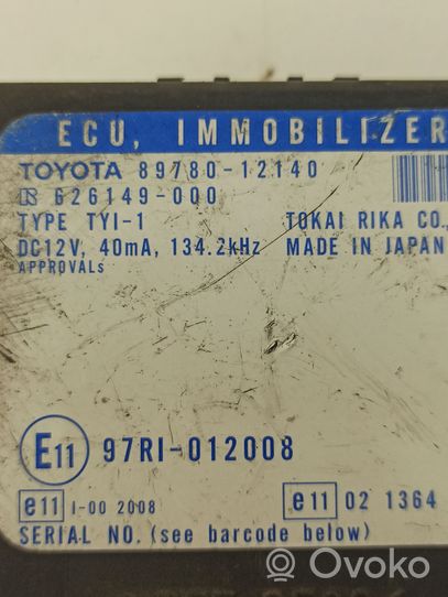 Toyota Corolla E120 E130 Immobilizer control unit/module 8978012140