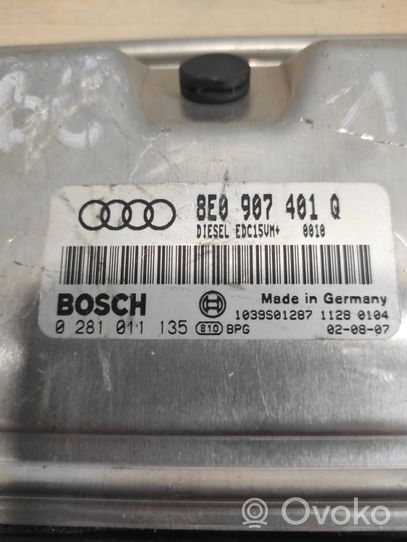 Audi A4 S4 B5 8D Moottorin ohjainlaite/moduuli 8E0907401Q