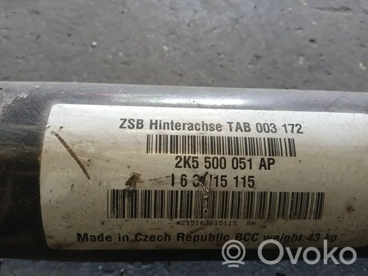 Volkswagen Caddy Rear axle beam with reductor 2K5500051AP