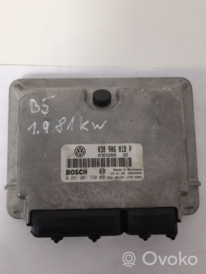 Volkswagen PASSAT B5.5 Dzinēja vadības bloks 038906018P