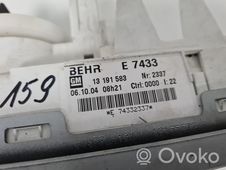 Opel Meriva A Ilmastoinnin ohjainlaite 13191583