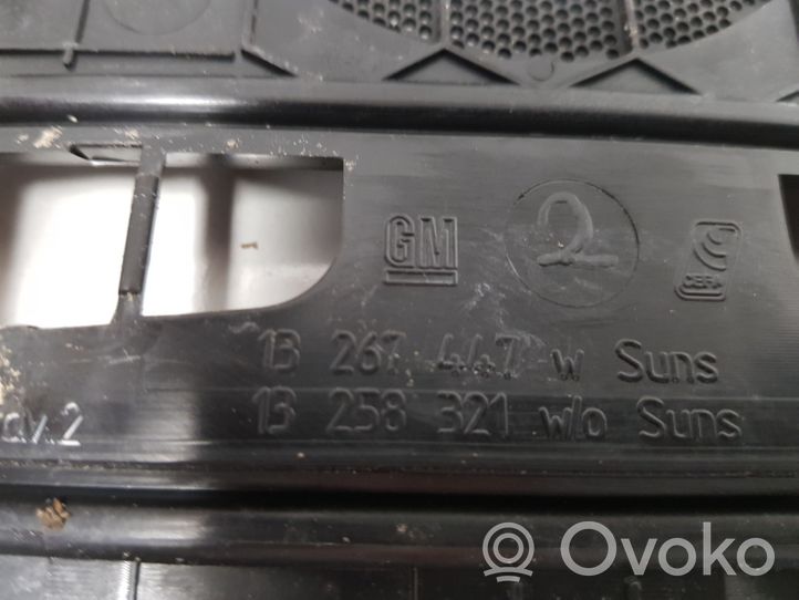 Opel Meriva B Moldura protectora del altavoz central del panel 13267447