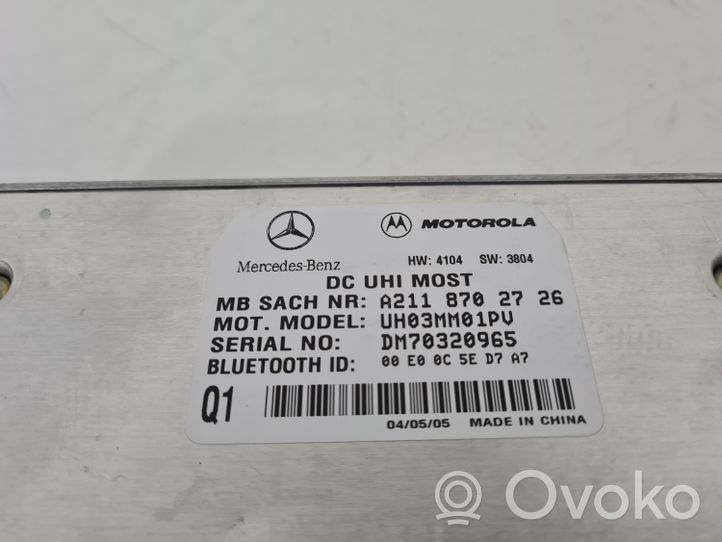 Mercedes-Benz B W245 Bluetooth modulis A2118702726