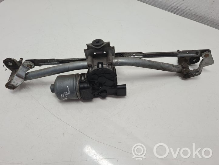 Volkswagen Polo IV 9N3 Tringlerie et moteur d'essuie-glace avant 6Q1955023E