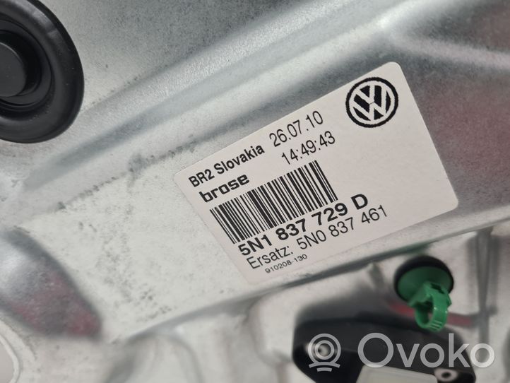 Volkswagen Tiguan Mechanizm podnoszenia szyby przedniej bez silnika 5N0837755