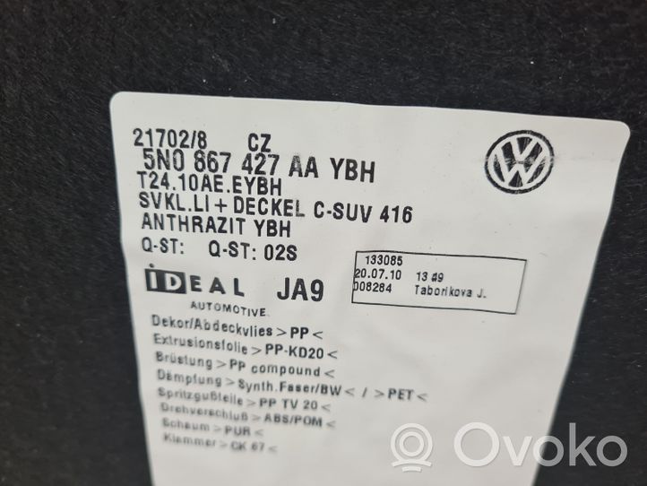 Volkswagen Tiguan Rivestimento pannello laterale del bagagliaio/baule 5N0867427AA