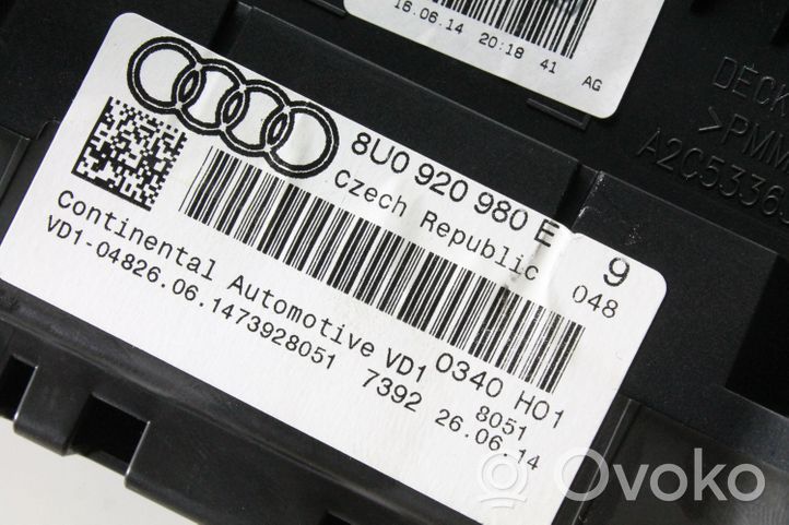 Audi Q3 8U Moottorinohjausyksikön sarja ja lukkosarja 8U0920980E