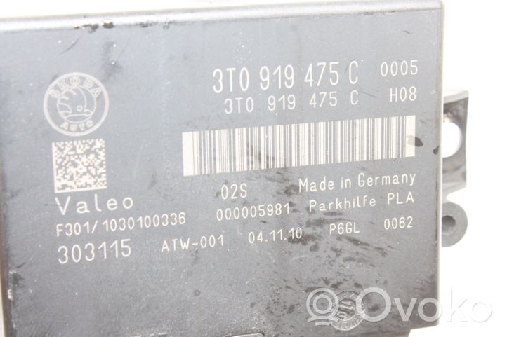 Skoda Superb B6 (3T) Sterownik / Moduł parkowania PDC 3T0919475C