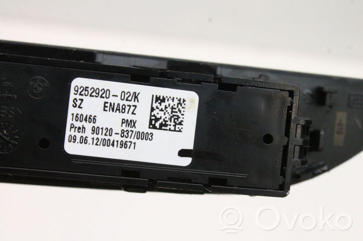 BMW 3 F30 F35 F31 Interruttore ESP (controllo elettronico della stabilità) 9252920