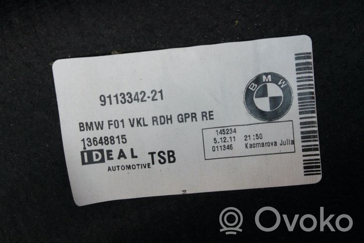 BMW 7 F01 F02 F03 F04 Rivestimento pannello laterale del bagagliaio/baule 9113342