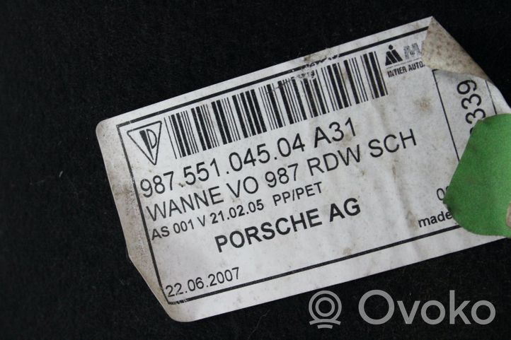 Porsche Boxster 987 Rivestimento pannello inferiore del bagagliaio/baule 98755104504