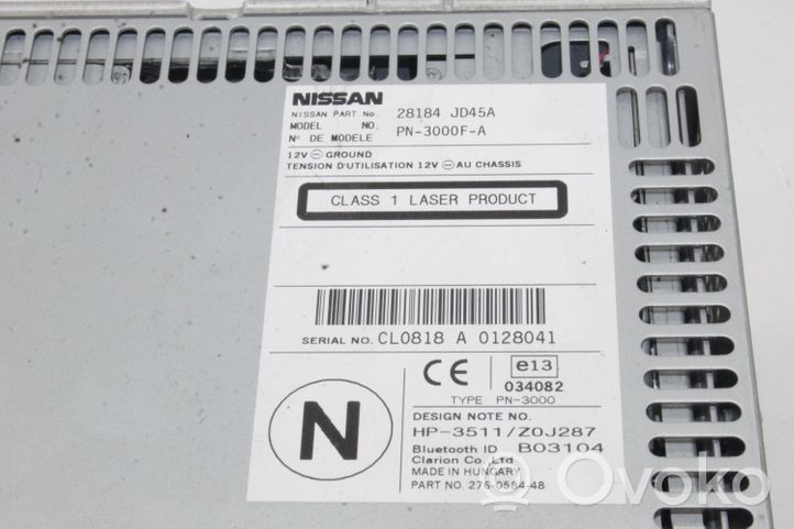 Nissan Qashqai+2 Unità principale autoradio/CD/DVD/GPS 28184JD45A