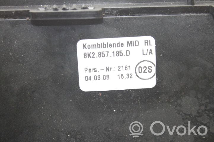 Audi A4 S4 B8 8K Cadre, panneau d'unité radio / GPS 8K2857185D