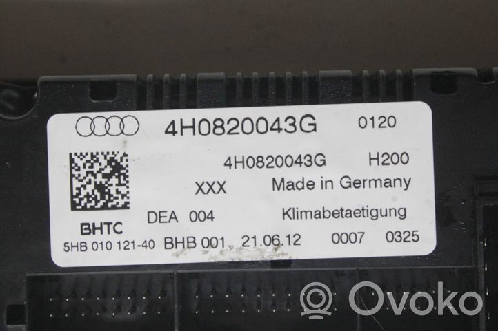 Audi A8 S8 D4 4H Interruttore ventola abitacolo 4H0820043G