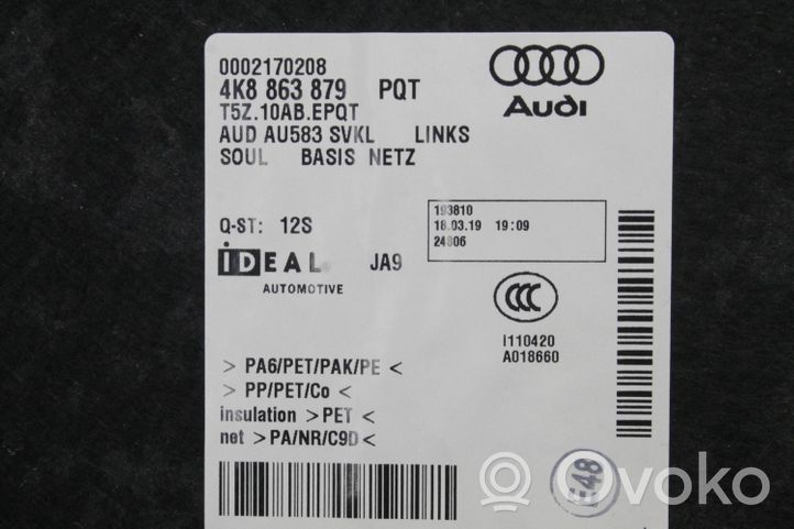 Audi A7 S7 4K8 Garniture panneau latérale du coffre 4K8863879
