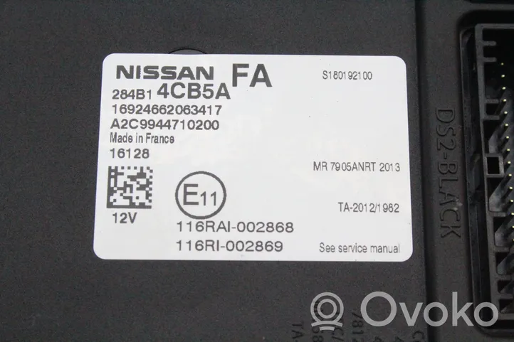 Nissan Qashqai Module de contrôle carrosserie centrale 284B14CB5A