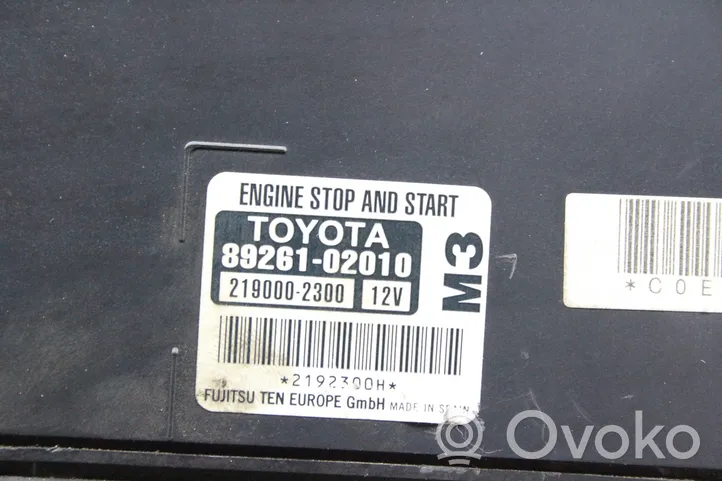 Toyota Auris E180 Muut laitteet 8926102010