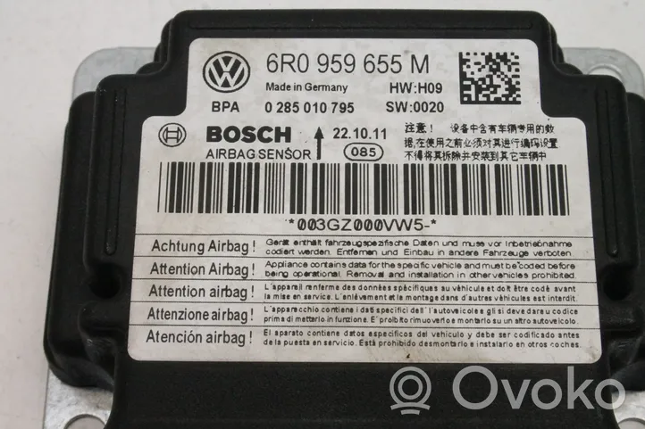 Volkswagen Polo V 6R Turvatyynyn ohjainlaite/moduuli 6R0959655M