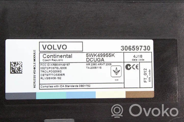 Volvo V40 Moduł / Sterownik systemu uruchamiania bezkluczykowego 30659730