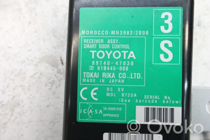 Toyota Prius (XW30) Kit calculateur ECU et verrouillage 8966147280